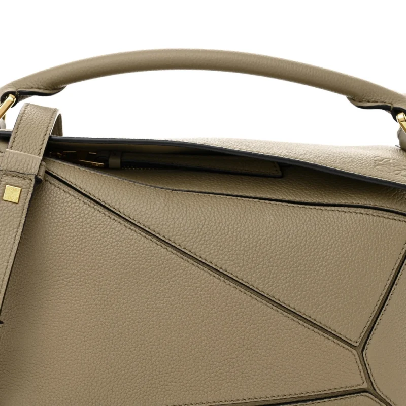 LOEWE PUZZLE BAG SMALL ARTICHOKE GREEN CALFSKIN LEATHER - Image 8