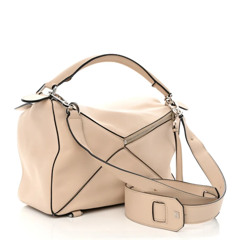 LOEWE PUZZLE BAG MEDIUM ASH CALFSKIN LEATHER - Image 3