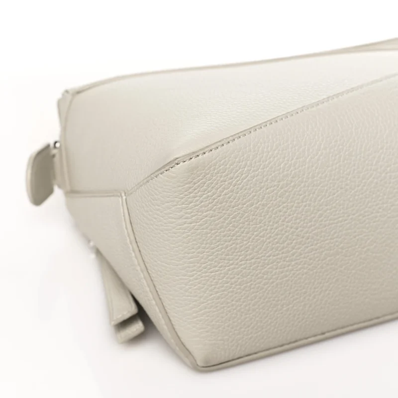 LOEWE PUZZLE BAG SMALL SOFT WHITE SOFT GRAINED CALFSKIN LEATHER - Image 4