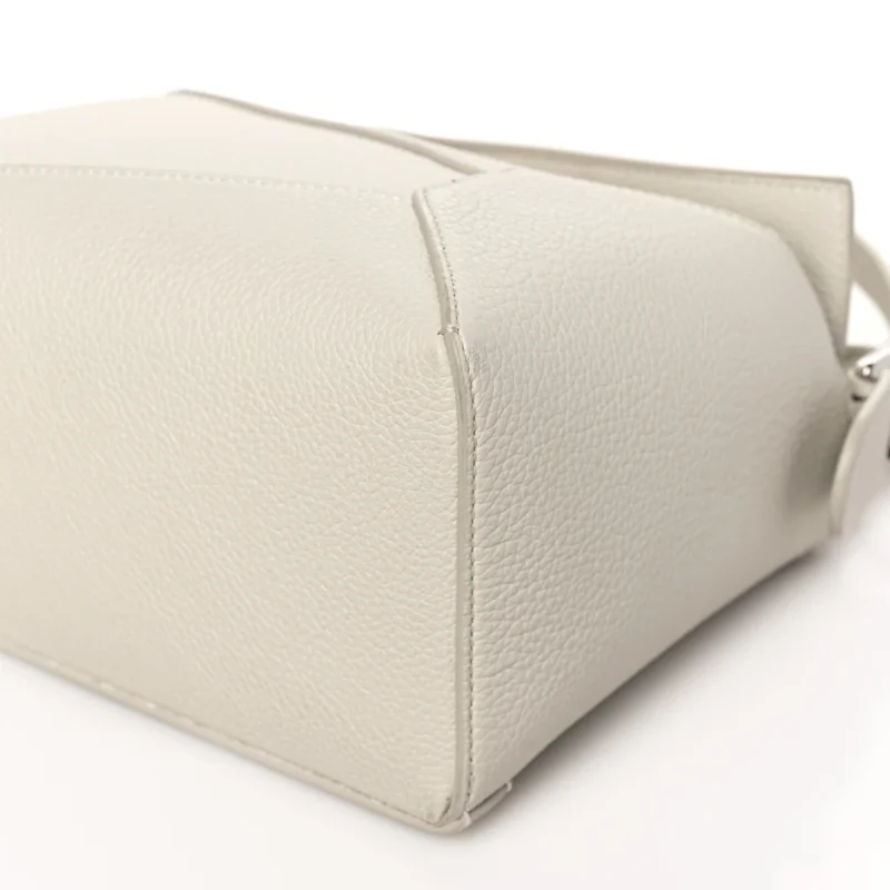 LOEWE PUZZLE BAG SMALL SOFT WHITE SOFT GRAINED CALFSKIN LEATHER - Image 5