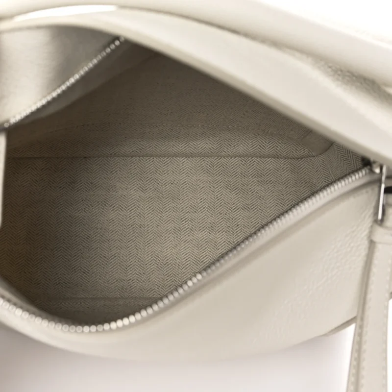 LOEWE PUZZLE BAG SMALL SOFT WHITE SOFT GRAINED CALFSKIN LEATHER - Image 7