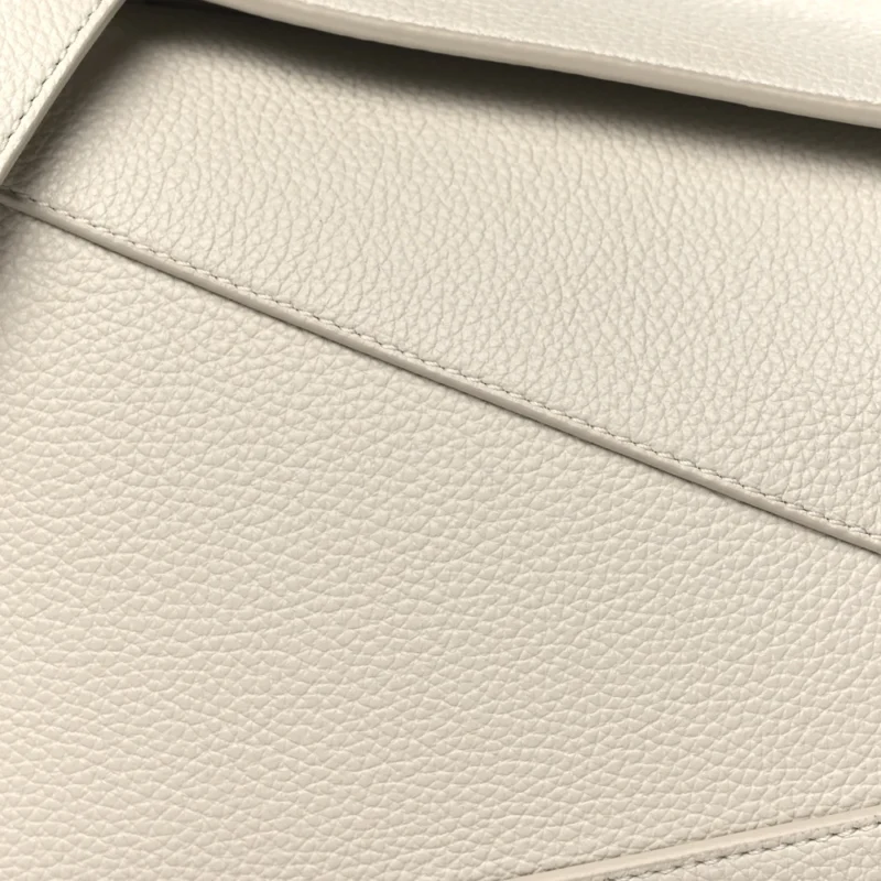 LOEWE PUZZLE BAG SMALL SOFT WHITE SOFT GRAINED CALFSKIN LEATHER - Image 8