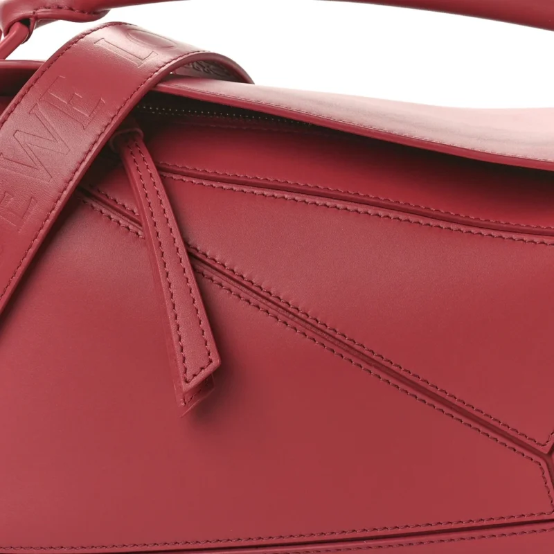 LOEWE PUZZLE BAG SMALL PLUMROSE SATIN CALFSKIN LEATHER INCOGNITO HARDWARE - Image 8