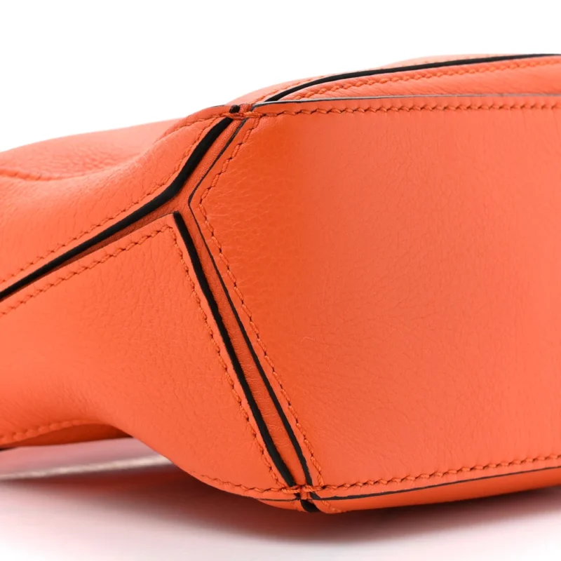 LOEWE PUZZLE BAG MINI ORANGE CALFSKIN LEATHER - Image 5
