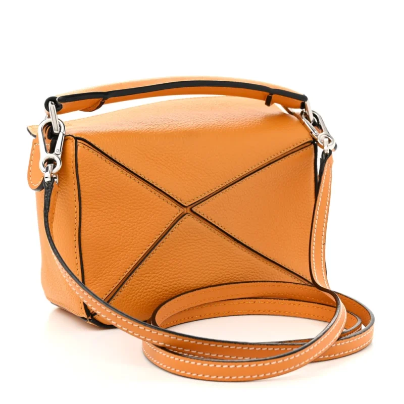 LOEWE PUZZLE BAG MINI NARCISSUS YELLOW CALFSKIN LEATHER - Image 3