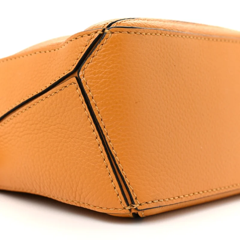 LOEWE PUZZLE BAG MINI NARCISSUS YELLOW CALFSKIN LEATHER - Image 4