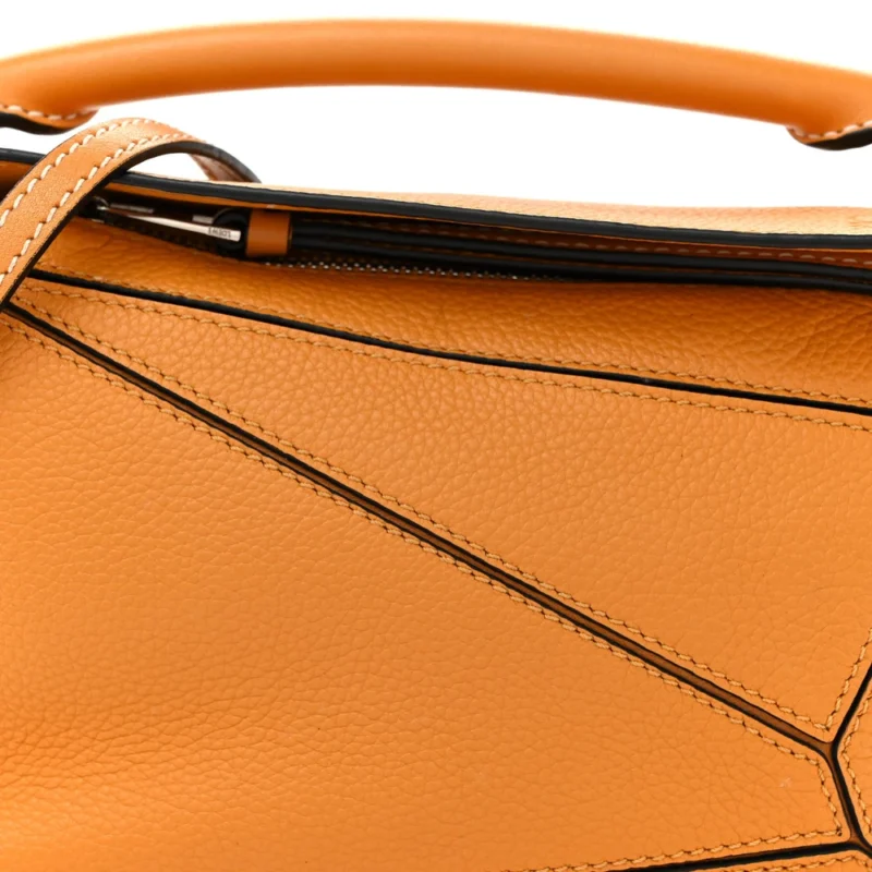 LOEWE PUZZLE BAG MINI NARCISSUS YELLOW CALFSKIN LEATHER - Image 8