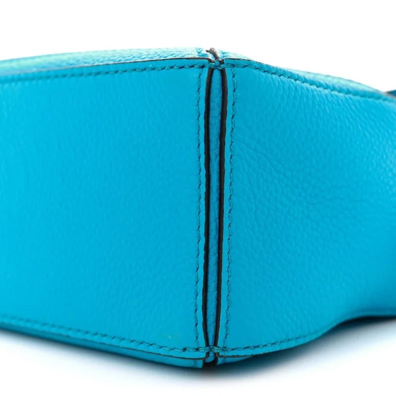 LOEWE PUZZLE BAG MINI CYAN CALFSKIN LEATHER - Image 5