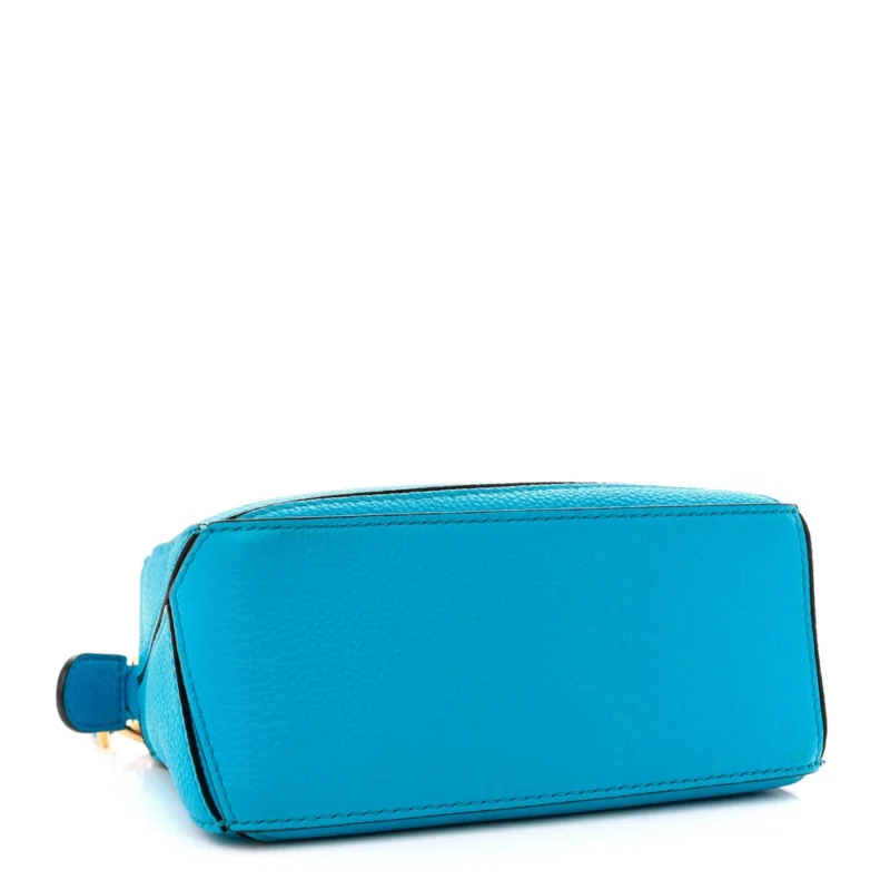LOEWE PUZZLE BAG MINI CYAN CALFSKIN LEATHER - Image 6