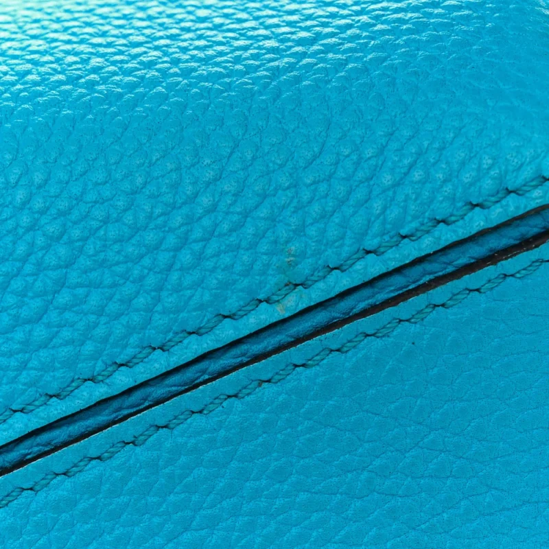 LOEWE PUZZLE BAG MINI CYAN CALFSKIN LEATHER - Image 9