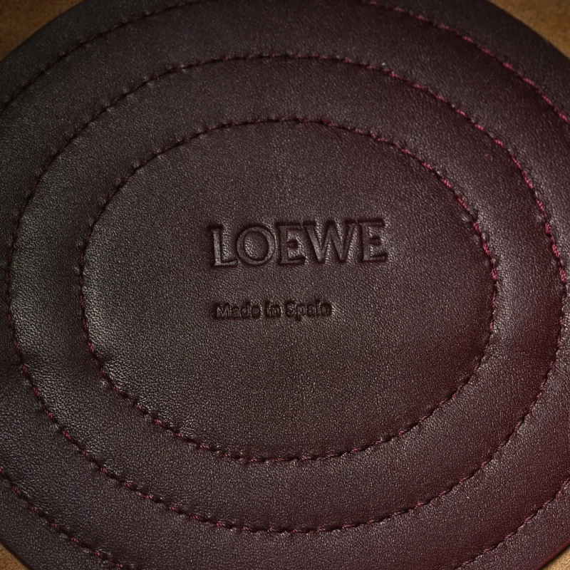 LOEWE PASEO BAG SMALL BURGUNDY SHINY NAPPA CALFSKIN LEATHER - Image 2