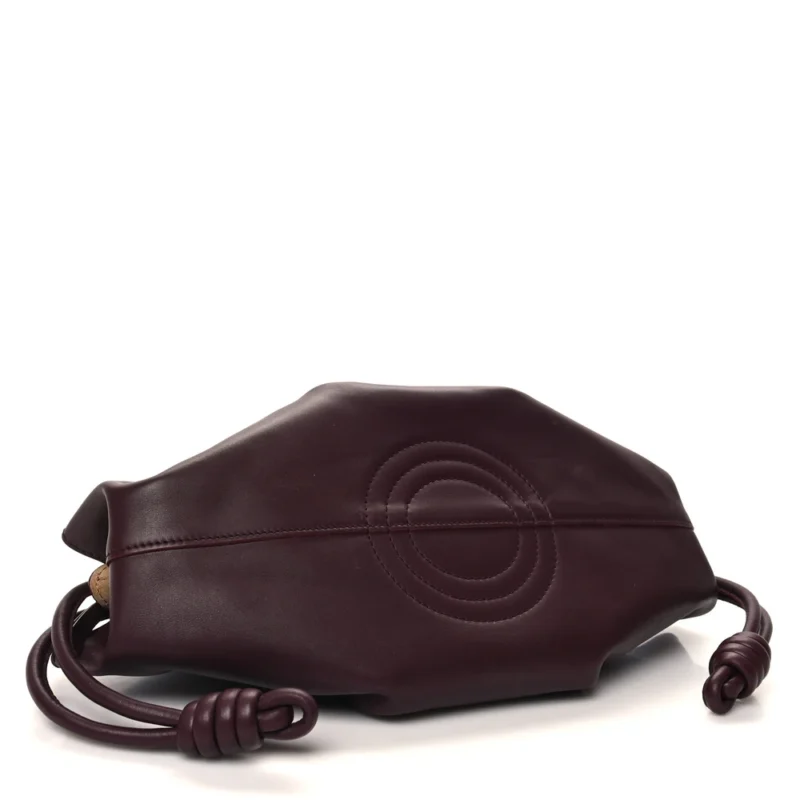 LOEWE PASEO BAG SMALL BURGUNDY SHINY NAPPA CALFSKIN LEATHER - Image 6