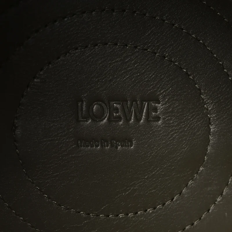 LOEWE PASEO BAG SMALL DARK KHAKI GREEN SHINY NAPPA CALFSKIN LEATHER - Image 2
