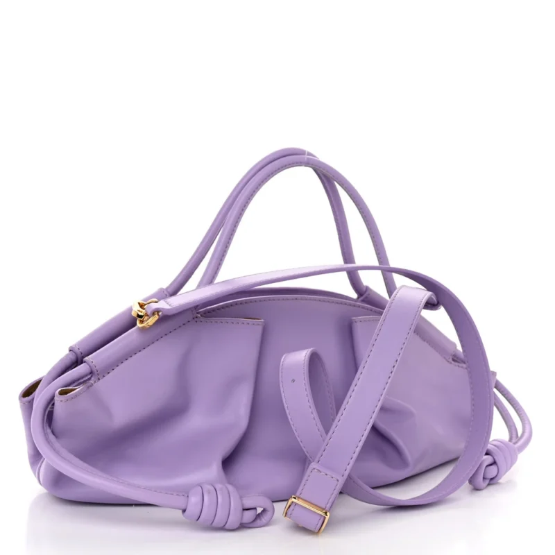 LOEWE PASEO BAG SMALL LIGHT MAUVE SHINY NAPPA CALFSKIN LEATHER GOLD HARDWARE - Image 3