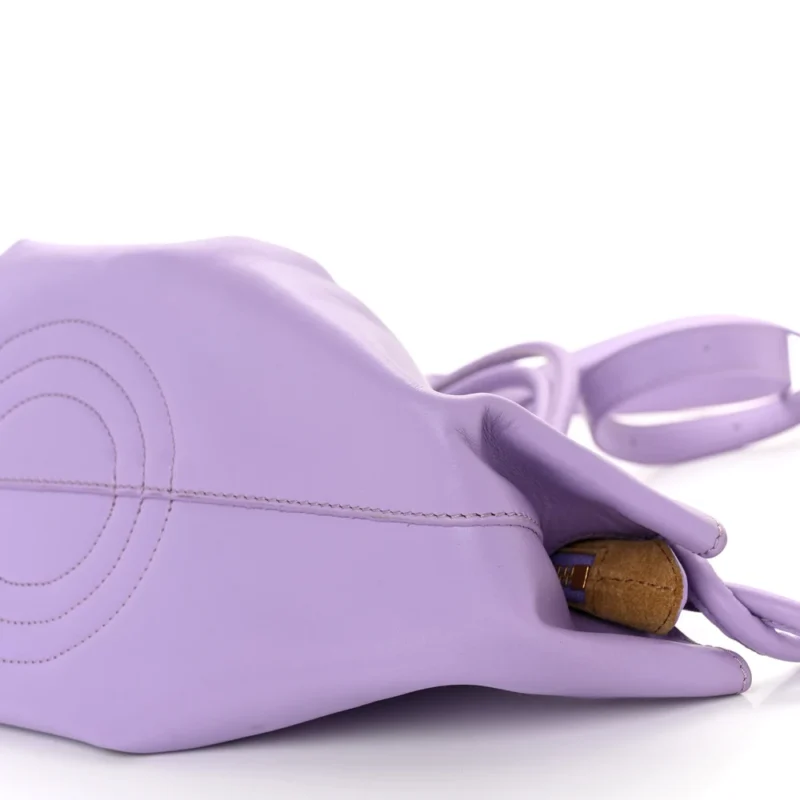LOEWE PASEO BAG SMALL LIGHT MAUVE SHINY NAPPA CALFSKIN LEATHER GOLD HARDWARE - Image 5