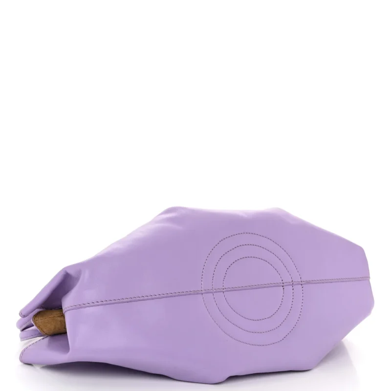 LOEWE PASEO BAG SMALL LIGHT MAUVE SHINY NAPPA CALFSKIN LEATHER GOLD HARDWARE - Image 6