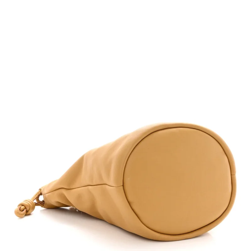 LOEWE FLAMENCO BUCKET BAG MEDIUM SAHARA MELLOW NAPPA LAMBSKIN LEATHER GOLD HARDWARE - Image 6