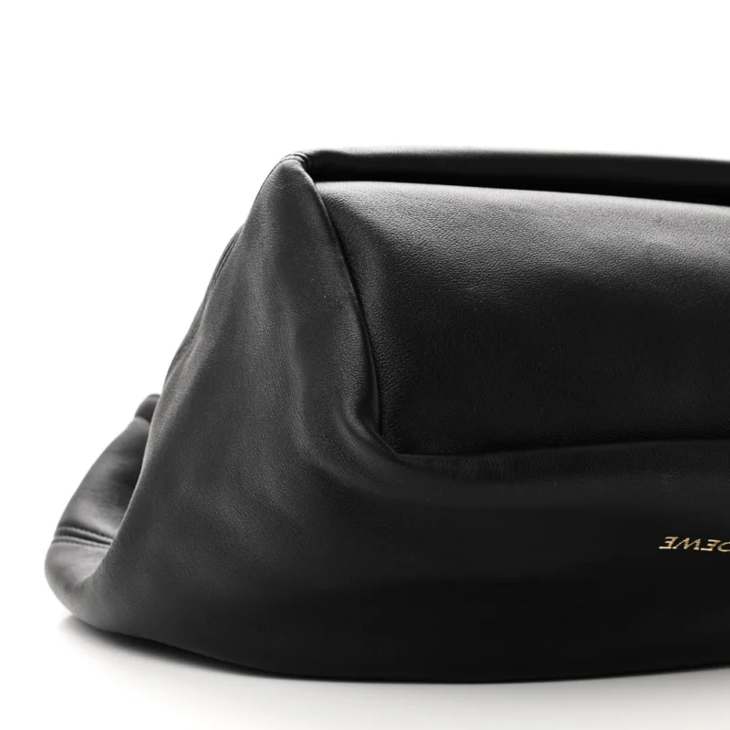 LOEWE SQUEEZE BAG MINI BLACK BUTTERY NAPPA LAMBSKIN LEATHER GOLD HARDWARE - Image 4