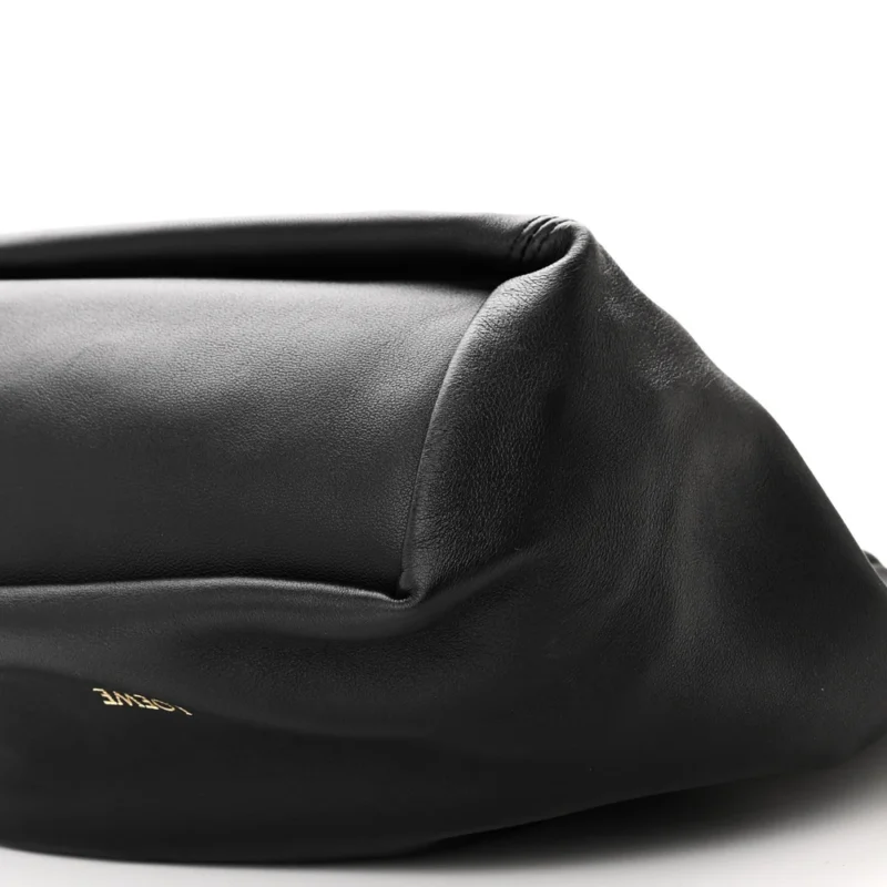 LOEWE SQUEEZE BAG MINI BLACK BUTTERY NAPPA LAMBSKIN LEATHER GOLD HARDWARE - Image 5