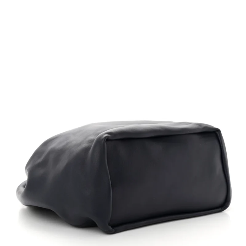 LOEWE SQUEEZE BAG MEDIUM ABYSS BLUE BUTTERY NAPPA LAMBSKIN LEATHER SILVER HARDWARE - Image 6