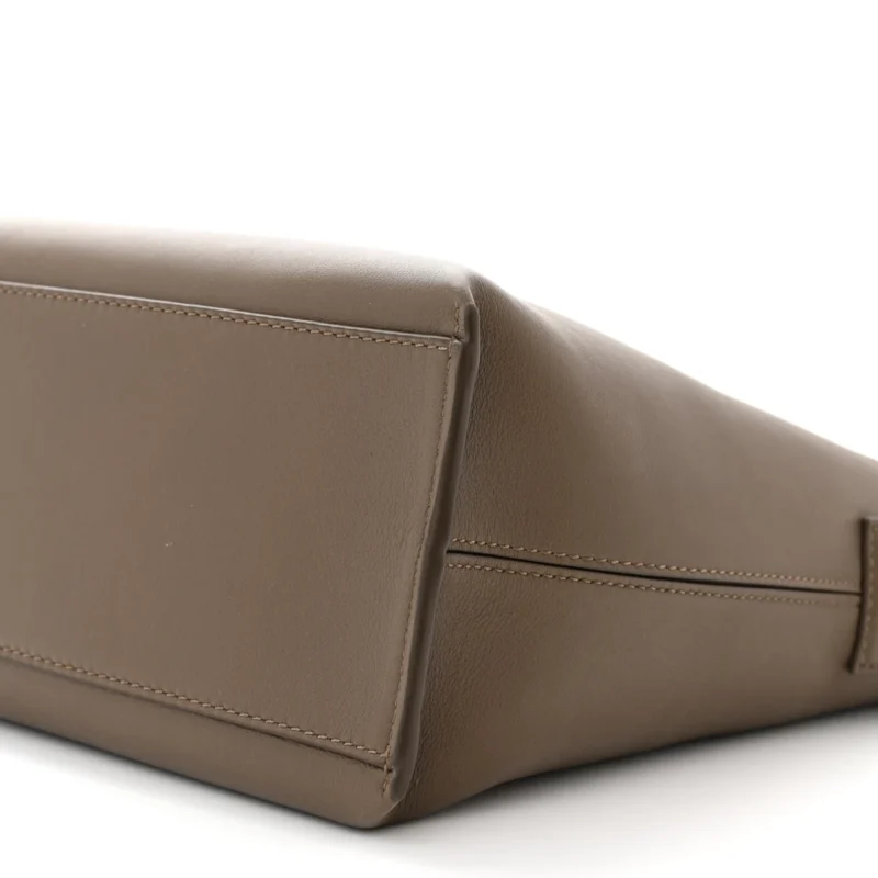 LOEWE CUBI CROSSBODY BAG SMALL WINTER BROWN JACQUARD SUPPLE SMOOTH CALFSKIN LEATHER - Image 5