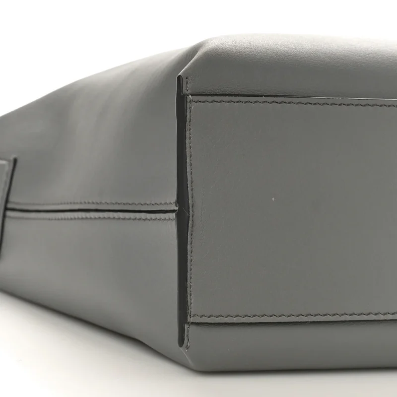 LOEWE CUBI CROSSBODY BAG SMALL ASPHALT GREY JACQUARD SUPPLE SMOOTH CALFSKIN LEATHER - Image 4