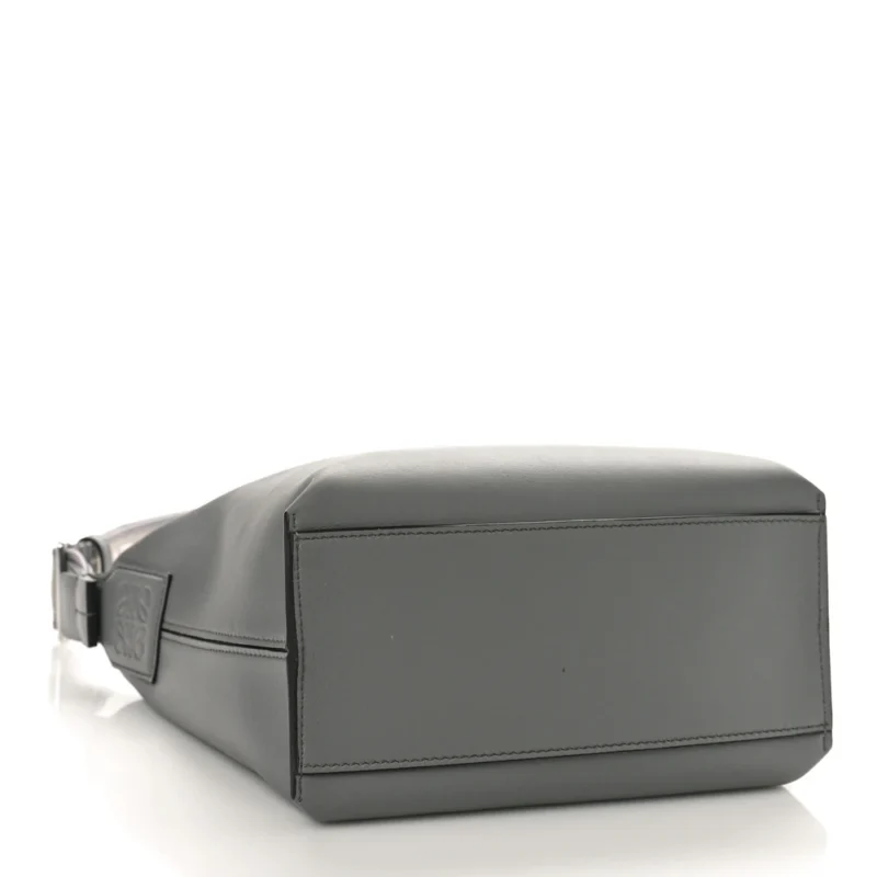 LOEWE CUBI CROSSBODY BAG SMALL ASPHALT GREY JACQUARD SUPPLE SMOOTH CALFSKIN LEATHER - Image 6