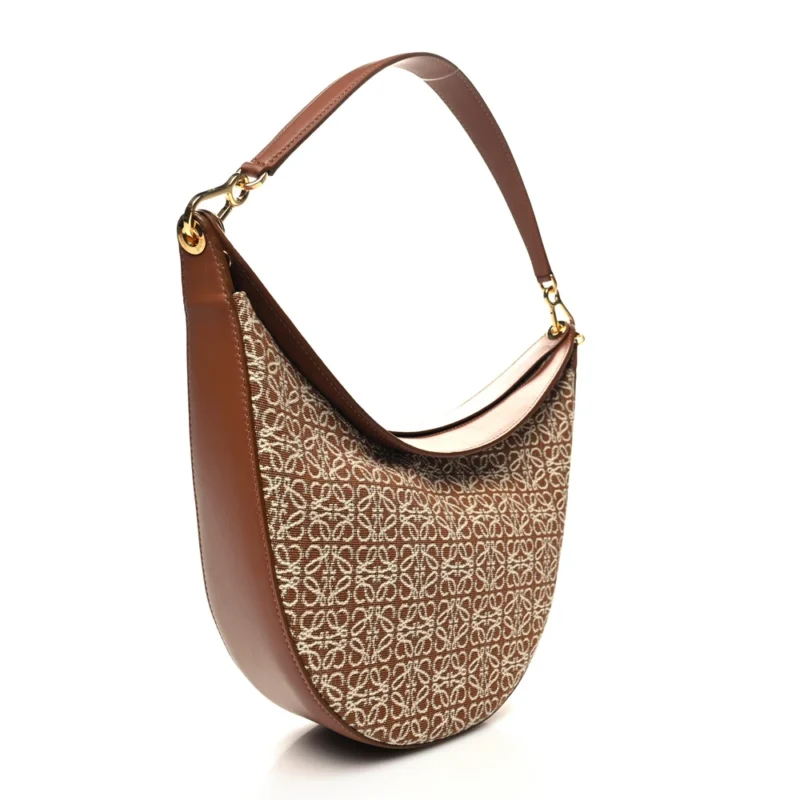 LOEWE LUNA BAG MEDIUM TAN PECAN JACQUARD ANAGRAM CALFSKIN LEATHER - Image 3