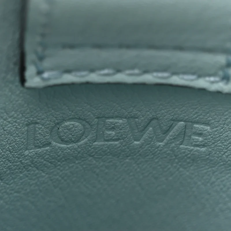 LOEWE ELEPHANT POUCH CROSSBODY BAG SMALL DUSTY BLUE CALFSKIN LEATHER - Image 2