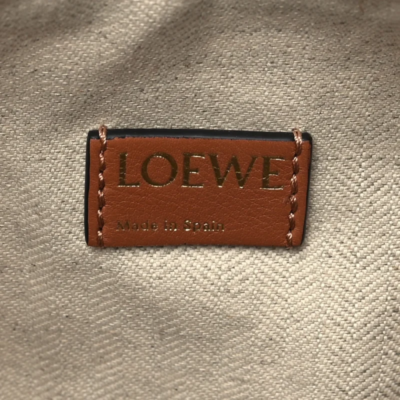 LOEWE CUBI BAG SMALL ECRU TAN JACQUARD ANAGRAM CALFSKIN LEATHER - Image 2