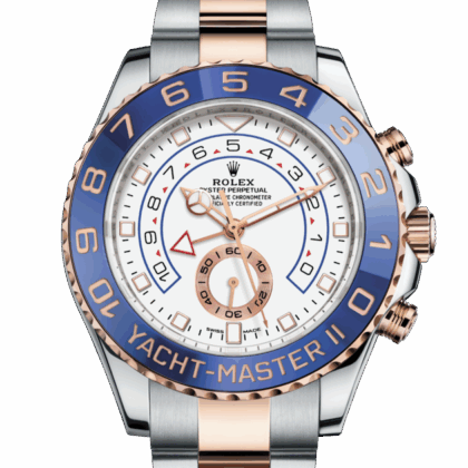 ROLEX YACHT-MASTER II OYSTER 44 MM OYSTERSTEEL AND EVEROSE GOLD WHITE DIAL M116681-0002