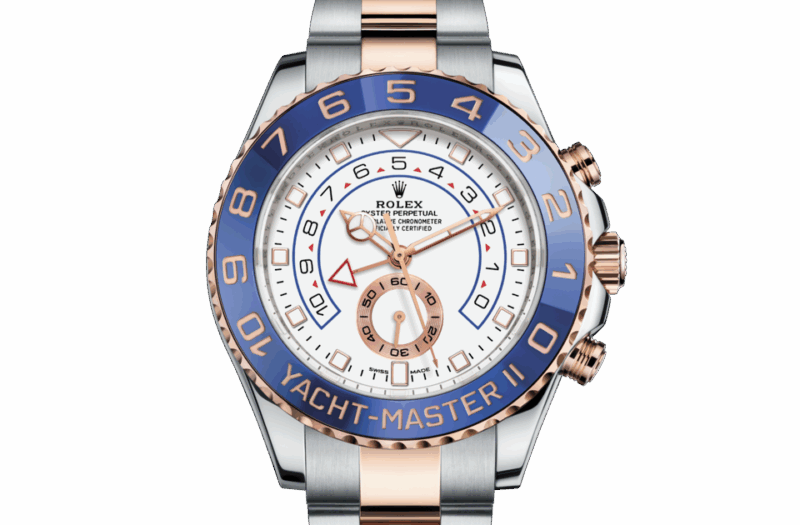 ROLEX YACHT-MASTER II OYSTER 44 MM OYSTERSTEEL AND EVEROSE GOLD WHITE DIAL M116681-0002