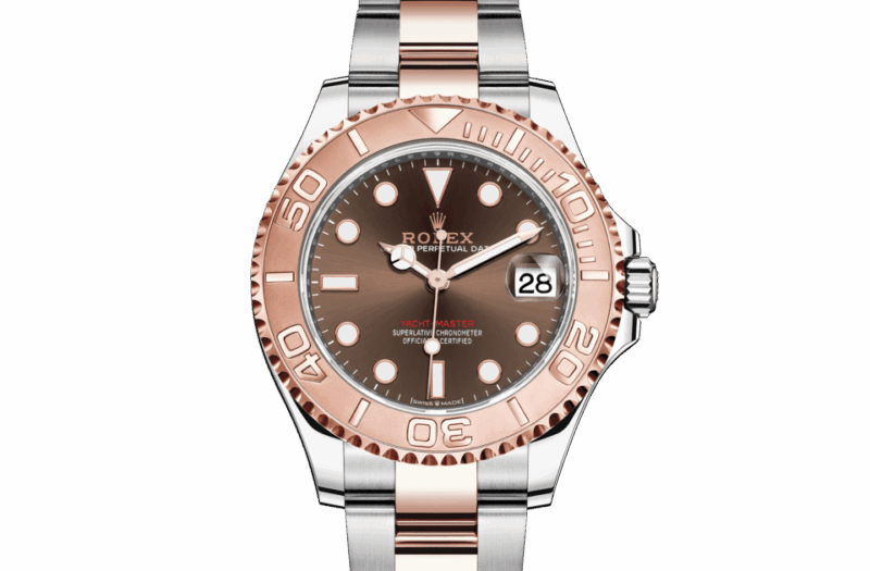 ROLEX YACHT-MASTER 37 OYSTER 37 MM OYSTERSTEEL AND EVEROSE GOLD CHOCOLATE DIAL M268621-0003