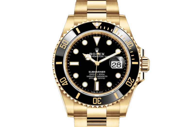 ROLEX SUBMARINER DATE OYSTER 41 MM YELLOW GOLD BLACK DIAL M126618LN-0002