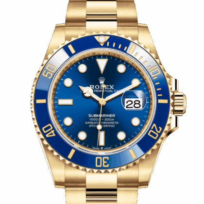 ROLEX SUBMARINER DATE OYSTER 41 MM YELLOW GOLD ROYAL BLUE DIAL M126618LB-0002