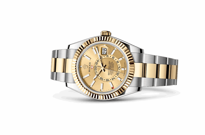 ROLEX SKY-DWELLER OYSTER 42 MM OYSTERSTEEL AND YELLOW GOLD CHAMPAGNE-COLOUR DIAL M336933-0001 - Image 2
