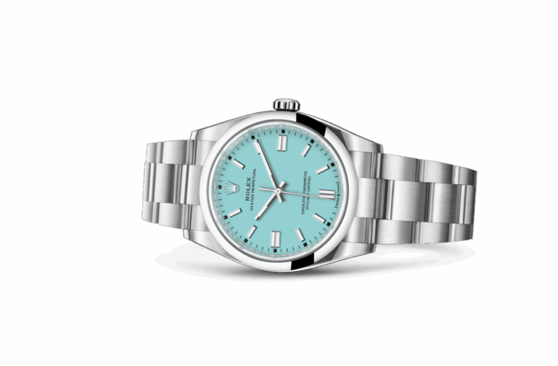 ROLEX OYSTER PERPETUAL 36 OYSTER 36 MM OYSTERSTEEL TURQUOISE BLUE DIAL M126000-0006 - Image 2