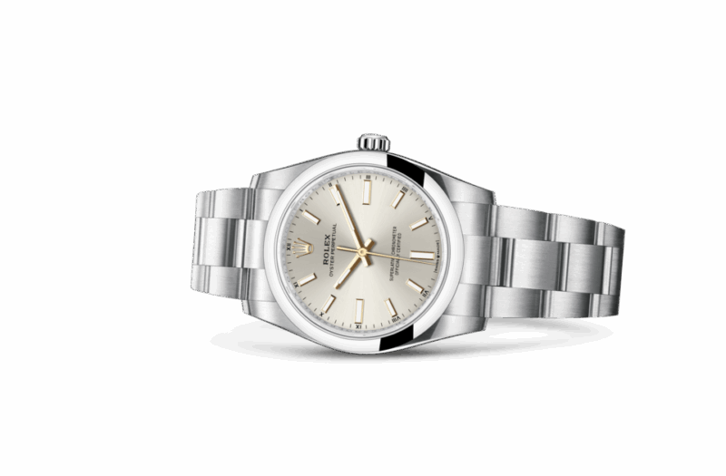 ROLEX OYSTER PERPETUAL 34 OYSTER 34 MM OYSTERSTEEL SILVER DIAL M124200-0001 - Image 2