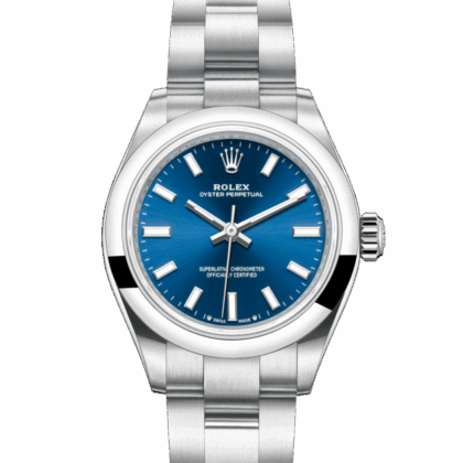 ROLEX OYSTER PERPETUAL 28 OYSTER 28 MM OYSTERSTEEL BRIGHT BLUE DIAL M276200-0003