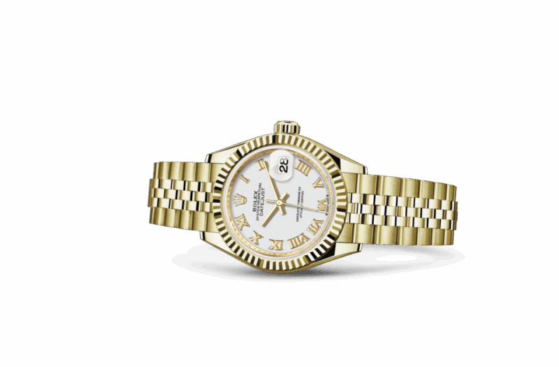 ROLEX LADY-DATEJUST OYSTER 28 MM YELLOW GOLD WHITE DIAL M279178-0030 - Image 2