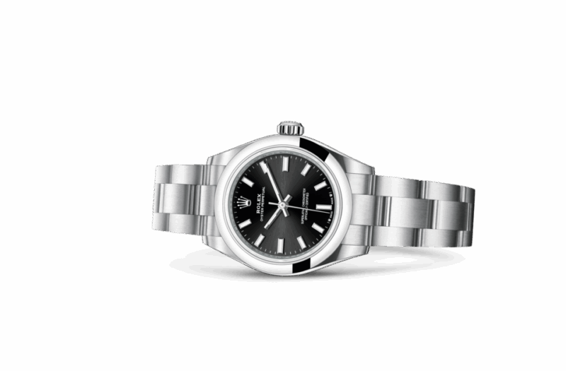 ROLEX OYSTER PERPETUAL 28 OYSTER 28 MM OYSTERSTEEL BRIGHT BLACK DIAL M276200-0002 - Image 2