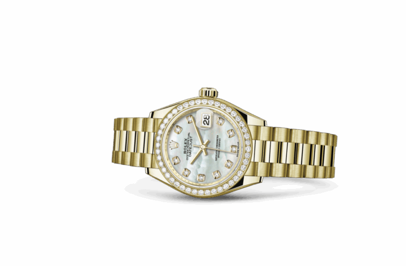 ROLEX LADY-DATEJUST OYSTER 28 MM YELLOW GOLD AND DIAMONDS WHITE DIAL M279138RBR-0015 - Image 2