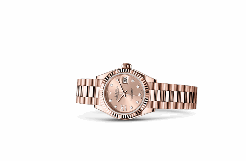 ROLEX LADY-DATEJUST OYSTER 28 MM EVEROSE GOLD ROS??-COLOUR DIAL M279175-0029 - Image 2