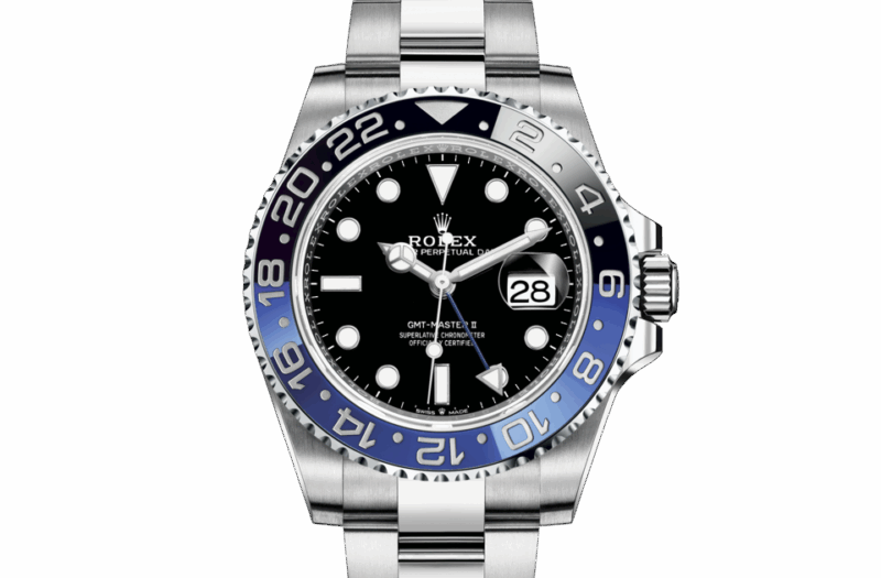 ROLEX GMT-MASTER II OYSTER 40 MM OYSTERSTEEL BLACK DIAL M126710BLNR-0003