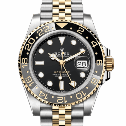 ROLEX GMT-MASTER II OYSTER 40 MM OYSTERSTEEL AND YELLOW GOLD BLACK DIAL M126713GRNR-0001