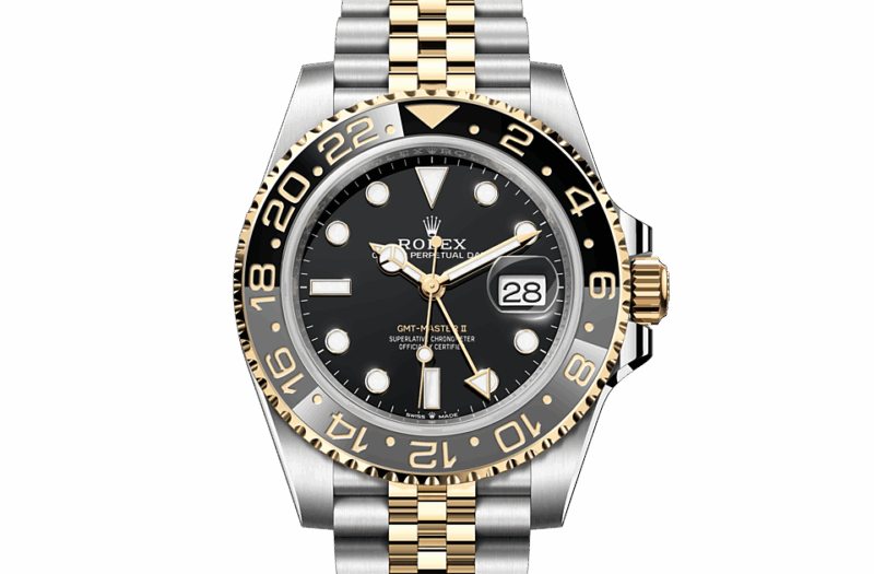 ROLEX GMT-MASTER II OYSTER 40 MM OYSTERSTEEL AND YELLOW GOLD BLACK DIAL M126713GRNR-0001