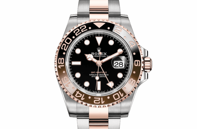 ROLEX GMT-MASTER II OYSTER 40 MM OYSTERSTEEL AND EVEROSE GOLD BLACK DIAL M126711CHNR-0002