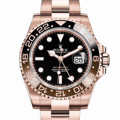 ROLEX GMT-MASTER II OYSTER 40 MM EVEROSE GOLD BLACK DIAL M126715CHNR-0001