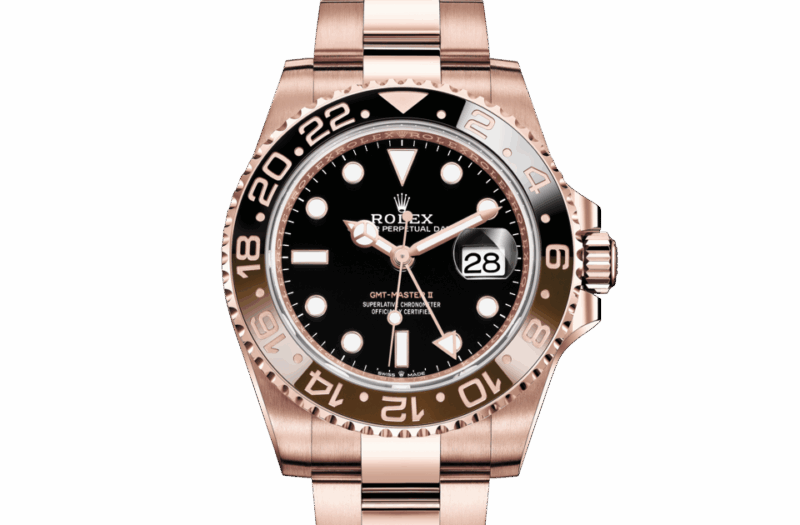 ROLEX GMT-MASTER II OYSTER 40 MM EVEROSE GOLD BLACK DIAL M126715CHNR-0001