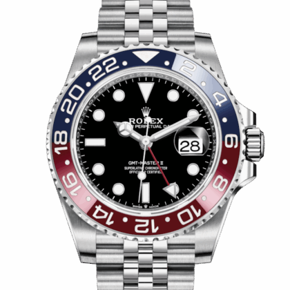ROLEX GMT-MASTER II OYSTER 40 MM OYSTERSTEEL BLACK DIAL M126710BLRO-0001